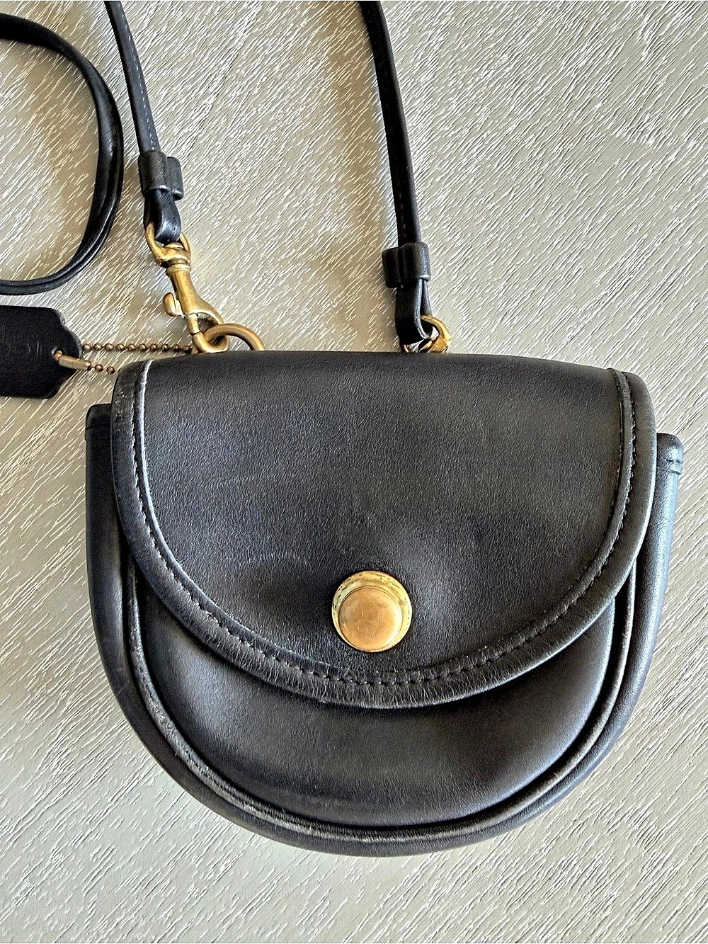 Coach Vintage Mini Pouch Crossbody Black Bag